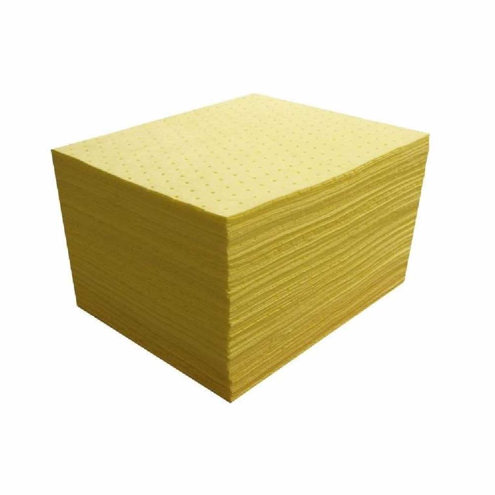 CHEMICAL ABSORBANT PADS BONDED TYPE WHITE (PACK OF 100)